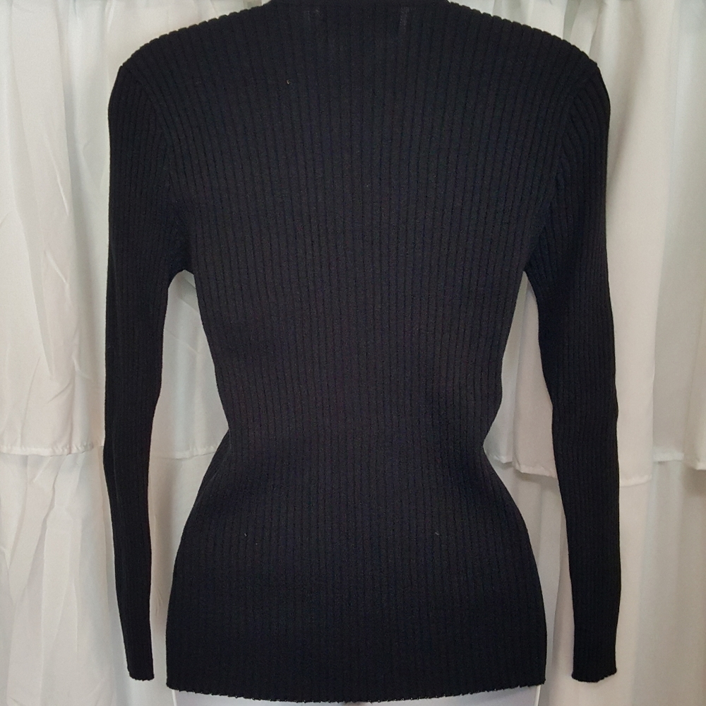 Terazzo Ribbed Button Up Rhinestone Sweater - Picture 8 of 9